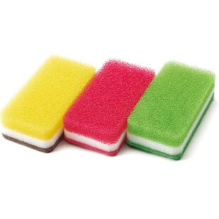 duskin日本进口洗碗海绵刷双面擦厨房用品餐具百洁布加厚仿丝瓜络