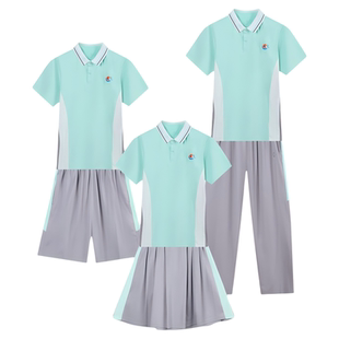 江西宜春市中小学生统一校服夏季男女短袖上衣短裤裙薄款长裤套装