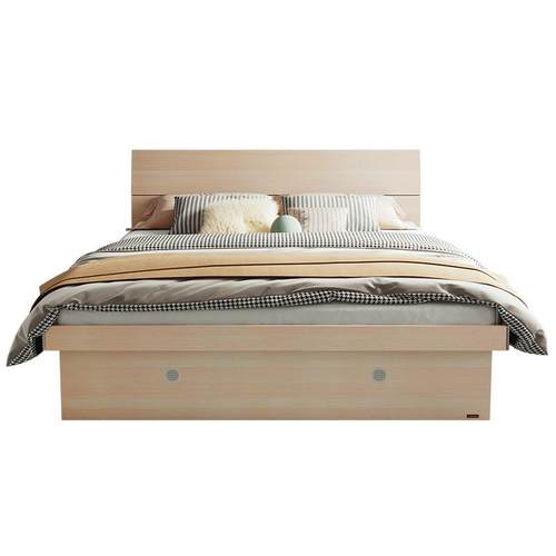 全友家居现代简约储物收纳床卧室家具1米8双人大床1.5单人板式床