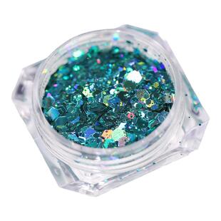 美甲亮片爆闪科研所韩国人鱼姬大小彩色镭射闪粉混装网红指甲饰品
