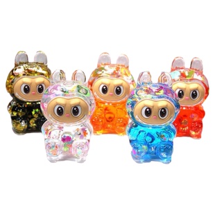 新款la布可爱布入油流沙摆件超萌爆闪拉bubu公仔大摆件玩偶