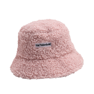 韩国宝宝渔夫帽冬季男童盆帽秋冬女童羊羔绒洋气儿童帽子加厚公主