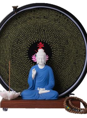 陶瓷家居客厅楞严咒背景灯如来佛