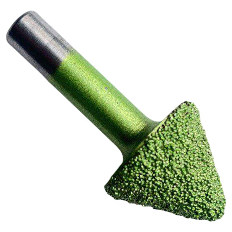 数控石材雕刻机刀具多层加厚钎焊金刚石蘑菇头V型墓碑刻大字刀头