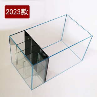 鱼缸侧滤超白h缸金晶玻璃静音生态缸大中小型过滤免换水