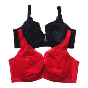 全罩杯薄款聚拢调整型文胸 大红色本命年内衣C杯d杯E杯女 70C 70D