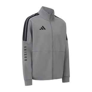 Adidas阿迪达斯运动外套男士早春灰色户外跑步健身服简约休闲开衫