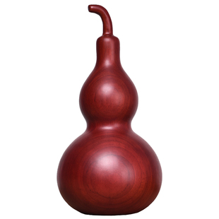 红花梨木雕福禄葫芦摆件客厅玄关实木质家居装饰品红木雕刻工艺品