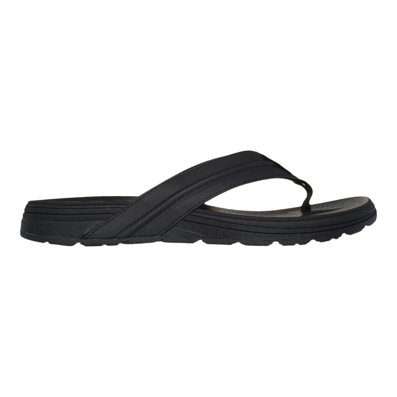 Skechers/斯凯奇人字拖男鞋夹趾拖鞋运动沙滩鞋户外防滑夏季皮面