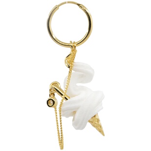 十口二冂原创冰激淋925银气质耳饰不对称耳环长款纯银饰品