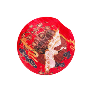 2026新款新年元宵节古风户外防雨水防晒绸布灯笼福字挂串室外装饰