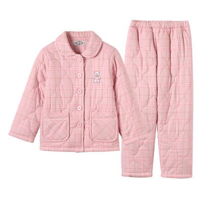 美标全棉睡衣梭织夹棉秋冬