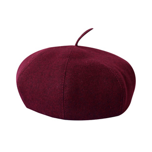 羊毛呢八角帽贝雷帽画家帽博士帽中老年男款爸爸帽秋冬季加厚保暖