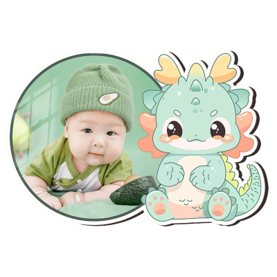 卡通新年相框摆台定制洗照片加打印做成宝宝儿童周岁礼物生肖画框