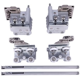 折叠+平移!图特衣柜折叠门五金配件卧室砌墙金属步入式轨道T902