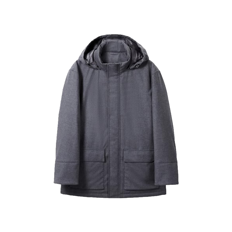 金利来抗菌白鹅绒中长款羽绒服