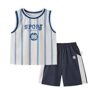[抑菌凉感]男童速干套装小童篮球衣服宝宝夏装儿童洋气运动两件套