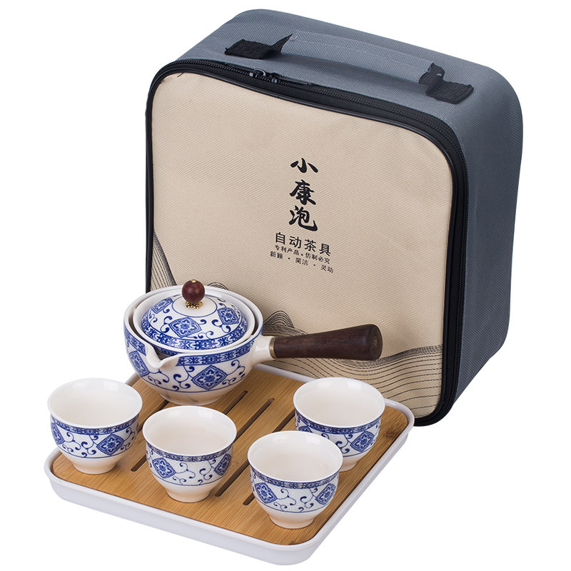 旋转逍遥泡茶壶小康泡自动茶具泡茶专用新款侧把茶壶旅行套装家用