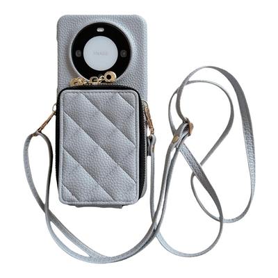 双链条卡包斜挎可背皮质硬壳