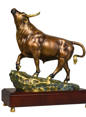 纯铜牛摆件华尔街牛旺市金牛