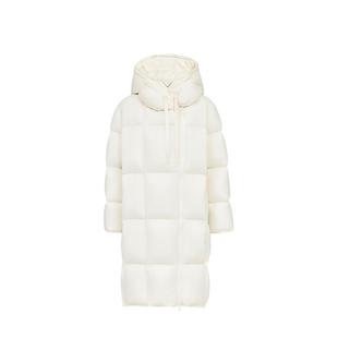 绫致Vero Moda羽绒服2025冬季新款90白鸭绒连帽拉链斜门襟中长款