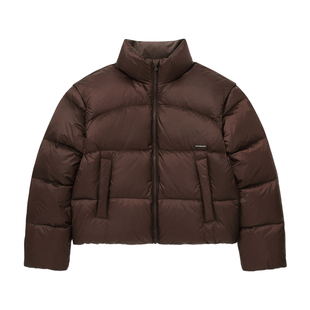 COVERNAT韩国羽绒服女款立领短款上衣冬季鸭绒面包服好看保暖外套