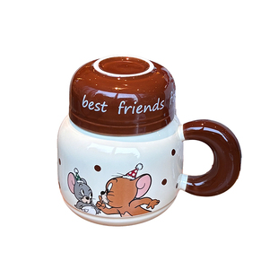 猫和老鼠马克杯陶瓷水杯情侣送生日礼物女生儿童家用2025新款带盖