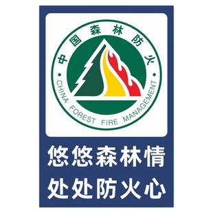 森林防火人人有责安全警示牌关爱入山不带火在林不抽烟安全标识牌可定制