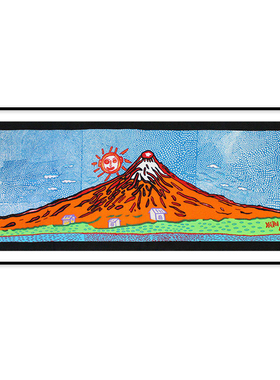 草间弥生官方限定富士山版画