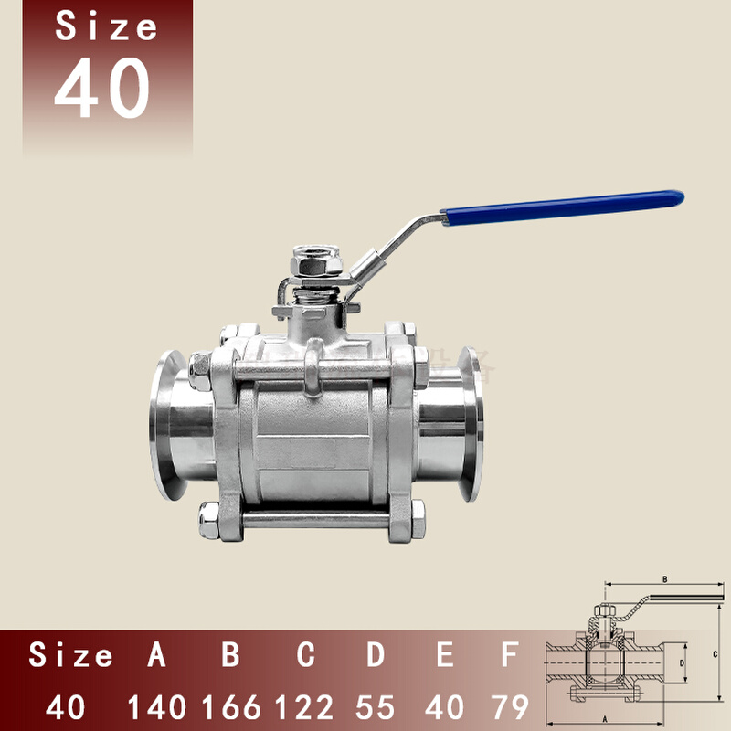 新品KF高真空h手动球阀304不锈钢16快装25卡箍40夹头50法兰63配件