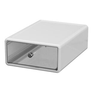 桌面收纳盒抽屉式a4纸文件置物架办公室工位台面透明可叠加储物柜