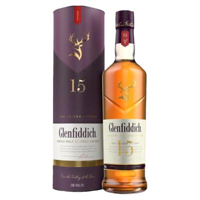 欧洲直邮Glenfiddich格兰菲迪15年单一麦芽威士忌700ml