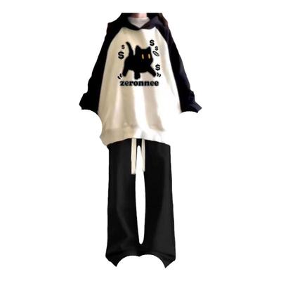 女大童秋冬加绒加厚套装两件套洋