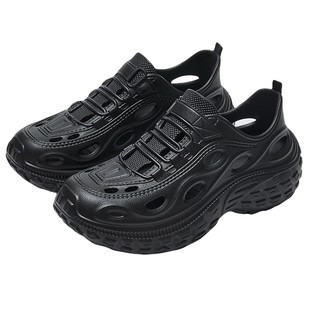 踩屎感洞洞鞋男士2026夏季新款户外穿轮胎底防滑防臭透气eva凉鞋