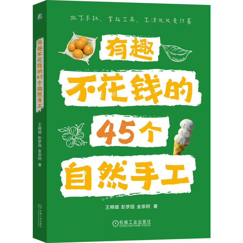官网正版 有趣不花钱的45个自然手工 自然教育 劳动教育 亲子共读 王释熠 想象力 创造力 专注力 动手能力 生活改造家 手工乐趣