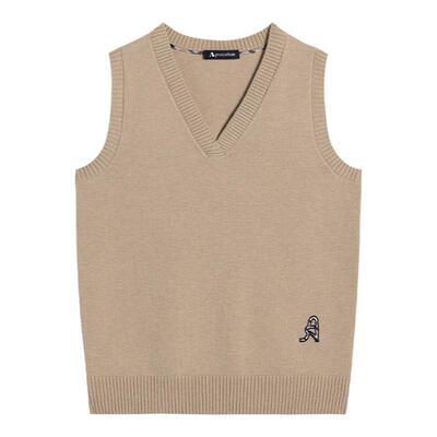 【雅格狮丹】女士V领针织衫背心