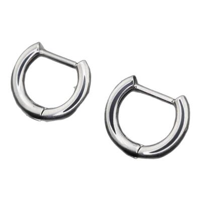 ShinmaF-136钛合金直针素圈耳环