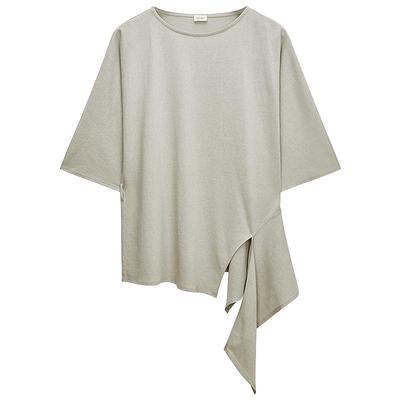 OCHIRLY欧时力绑带宽松短袖t恤