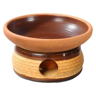 湘菜馆土钵餐具粗陶酒精炉菜盘加热底座干烧不裂商用特色干锅砂锅