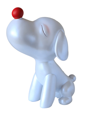 创意红鼻子小狗摆件客厅卧室