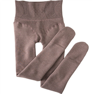 超高腰收腹提臀加绒打底裤女加厚连裤袜冬季保暖显瘦打底袜不掉裆