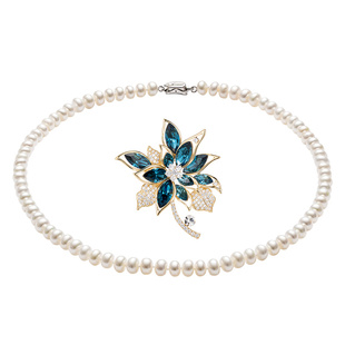 珍珠项链妈妈款女新年礼物实用送妈妈生日礼物送长辈婆婆母亲套装