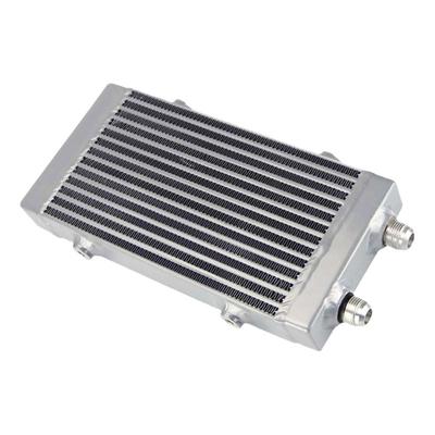 汽车改装通用型小中大号尺寸单边进出双通流道板翅式油冷器散热器