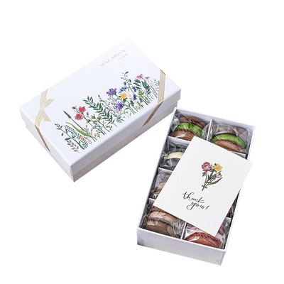 烫金手绘8粒马卡龙纽扣包装盒