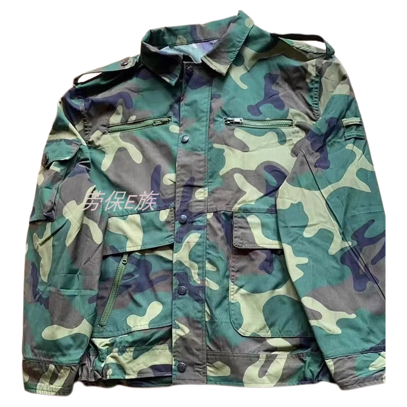 正規(guī)庫存87老式迷彩服帶屁兜耐磨大花軍衣服套裝87式迷彩作訓(xùn)服