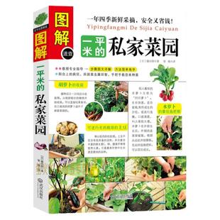 正版包邮 图解一平米的私家菜园 蔬菜种植技术室内室外西红柿黄瓜茄子青菜辣椒草莓阳台露台阳台庭院顶楼 种菜栽培实用手册书籍