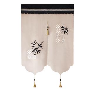 中式门帘轻奢高级感遮挡门帘四季加厚绒布帘子卧室卫生间隔断帘