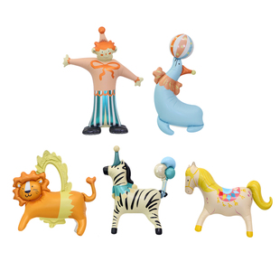 生日装饰拍照道具玩具汽球立体站立游乐园小丑马戏团动物卡通气球