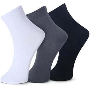 3双 竹爱AAA抑菌防臭透气袜子 竹纤维男四季款袜子男春秋中筒
