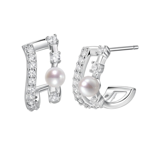 喜珠阁【Inner内心】涟漪镂空耳钉珍珠耳环小众高级生日礼配饰